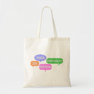 Tote Bag Yoga Spiritualité Zen Méditation Discours Bulles