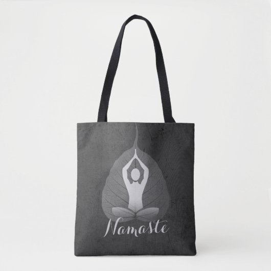 Tote Bag Yoga Studio Instructeur Méditation Pose Bodhi Leaf (Devant)
