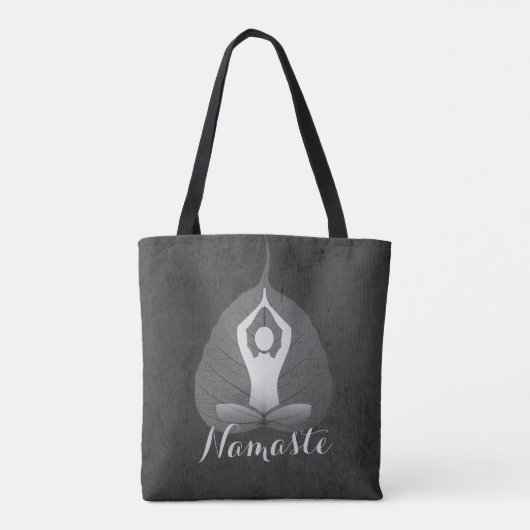 Tote Bag Yoga Studio Instructeur Méditation Pose Bodhi Leaf (Dos)