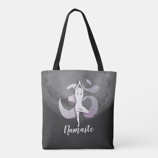 Tote Bag Yoga Studio Instructor Méditation Pose OM Symbole (Dos)