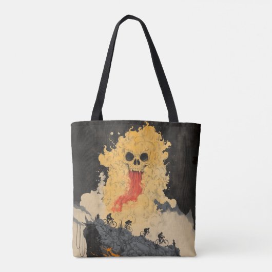 Tote Bag Yokai japonais à vélo (Dos)