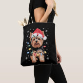 Tote Bag Yorkie Christmas Chien Long Noël Cadeau (De près)