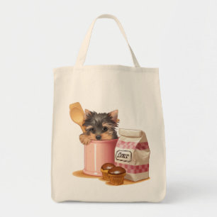 Tote Bag Yorkie et petits gâteaux de chocolat