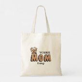 Tote Bag Yorkie Mom Yorkshire Terrier Lover Nom personnalis (Dos)