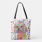 Tote Bag Yorkipoo mignon et coloré Personnalisé (Dos)