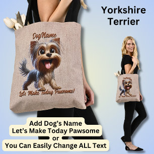 Tote Bag Yorkshire Terrier - Ajouter le nom du chien, modif