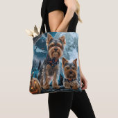 Tote Bag Yorkshire Terrier Halloween Éffrayant (De près)