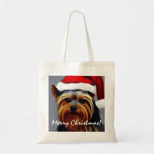 Tote Bag Yorkshire Terrier Noël (Devant)