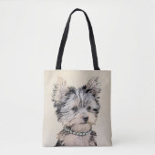 Tote Bag Yorkshire Terrier Puppy Peinture Chien original (Devant)