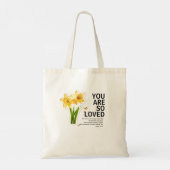 Tote Bag You Are So Loved Floral Christian (Dos)