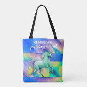 Tote Bag Your Feelings Are Valid Mermaid Tie Dye Unicorn (Dos)