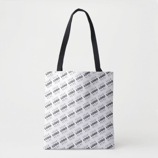 Tote Bag Your Logo Simple Repeating Diagonal Pattern (Devant)