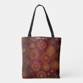 Tote Bag Yuletide Opulence : Threads dorés de Noël (Dos)