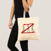 Tote Bag Z rouge Fourre-tout (Devant (produit))