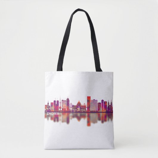 Tote Bag Zagreb Croatie Skyline (Devant)