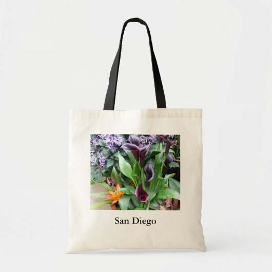 Tote Bag Zantedeschias noirs (Devant)