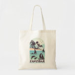 Tote Bag Zanzibar<br><div class="desc">Une conception vintage d'affiche de voyage de faux pour Zanzibar</div>