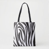 Tote Bag Zebra Black and White Stripes, Design tendance (Devant)