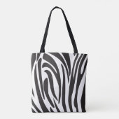 Tote Bag Zebra Black and White Stripes, Design tendance (Dos)
