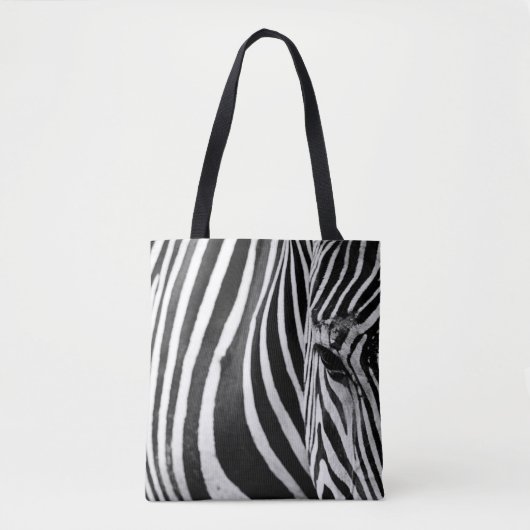 TOTE BAG ZEBRA CLOSE-UP VIEW (Devant)