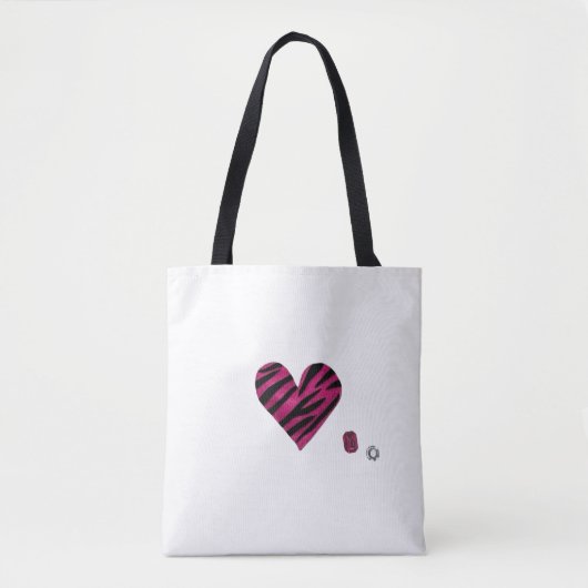 Tote Bag Zebra-heart (Devant)