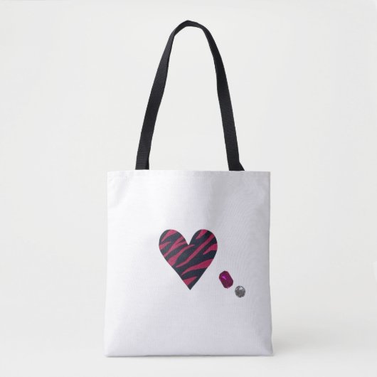 Tote Bag Zebra-heart (Devant)