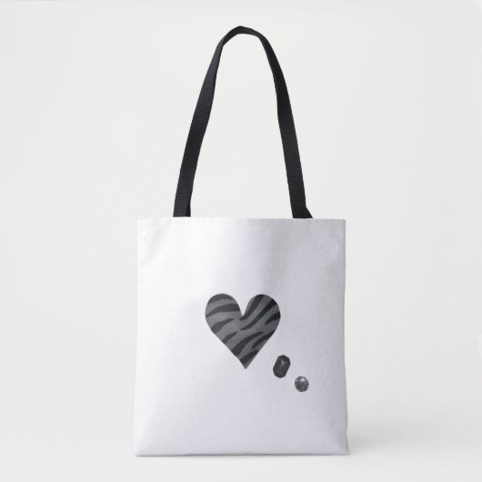 Tote Bag Zebra-heart (Devant)