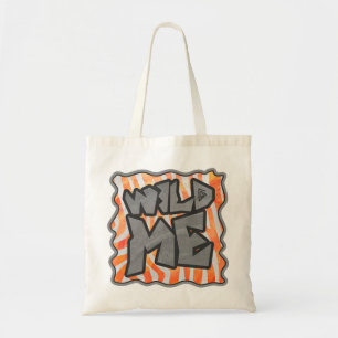 Tote Bag Zebra Orange et White Wild Me