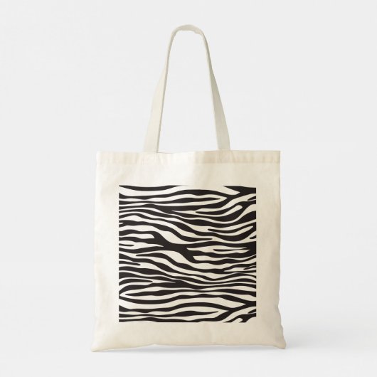 Tote Bag Zebra Print, Zebra Stripes, Noir Et Blanc (Dos)