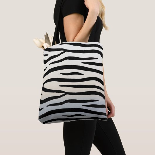 Tote Bag Zebra Stripes Exotic Poster de animal (De près)