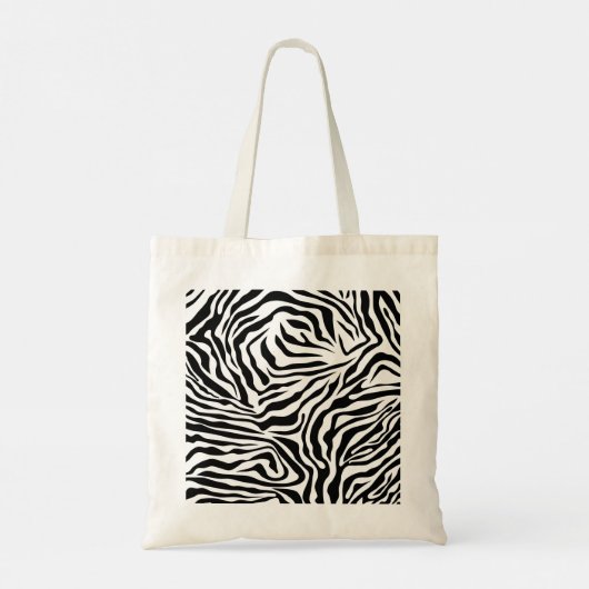 Tote Bag Zebra Stripes Poster de animal sauvage noir et bla (Dos)