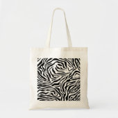 Tote Bag Zebra Stripes Poster de animal sauvage noir et bla (Devant)