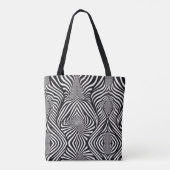Tote Bag Zèbre Abstrait B & N (Dos)