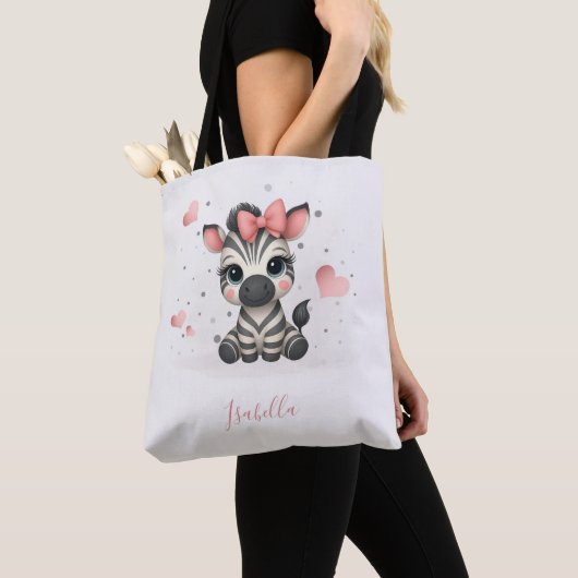 Tote Bag Zèbre adorable (De près)