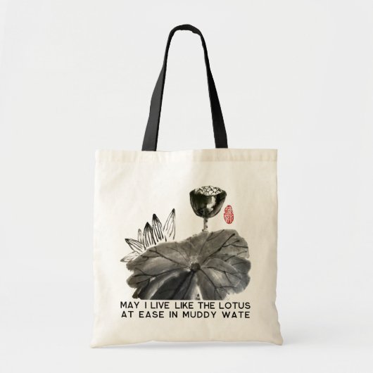 Tote Bag Zen Lotus Design/Zen Lifestyle (Devant)