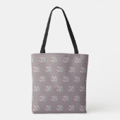 Tote Bag Zen Om symbole motif rose pastel poussiéreux (Dos)