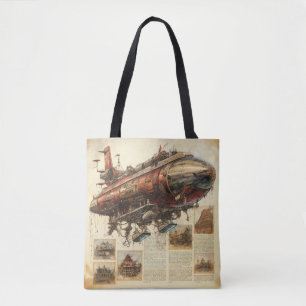 Tote Bag Zeppelin Steampunk vintage (11)