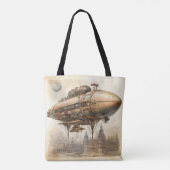 Tote Bag Zeppelin Steampunk vintage (12) (Dos)