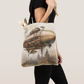 Tote Bag Zeppelin Steampunk vintage (12) (De près)