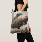 Tote Bag Zeppelin Steampunk vintage (2) (De près)