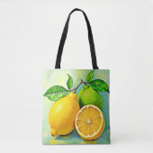 Tote Bag Zesty Citrus Burst Sunshine Design (Devant)