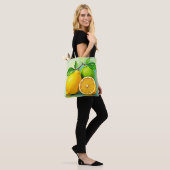 Tote Bag Zesty Citrus Burst Sunshine Design (Sur le modèle)