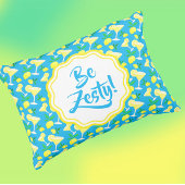 Tote Bag Zesty Lemon Drops Lemons Caribbean Blue 
