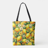 Tote Bag Zesty Lemon Whirl : une symphonie d'agrumes (Dos)