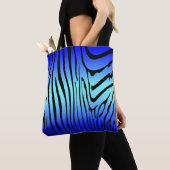 Tote Bag Zesty Zebra Blue (De près)
