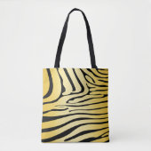 Tote Bag Zesty Zebra Yellow (Devant)