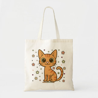 Tote Bag Zesty Zumbo Floral Tabby Cat