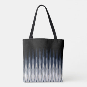 Tote Bag Zig Zag noir blanc gris marine bleu beige Motif