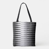 Tote Bag Zig Zag noir blanc gris Motif (Dos)