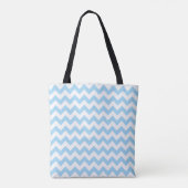 Tote Bag Zigzag bleu, Chevron bleu, Motif géométrique (Dos)